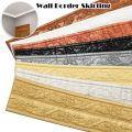 Fashion Waterproof Ceiling Decorative Strip Wall Border Skirting Wall Stickers Baseboard Wallpaper Home Decoration. 