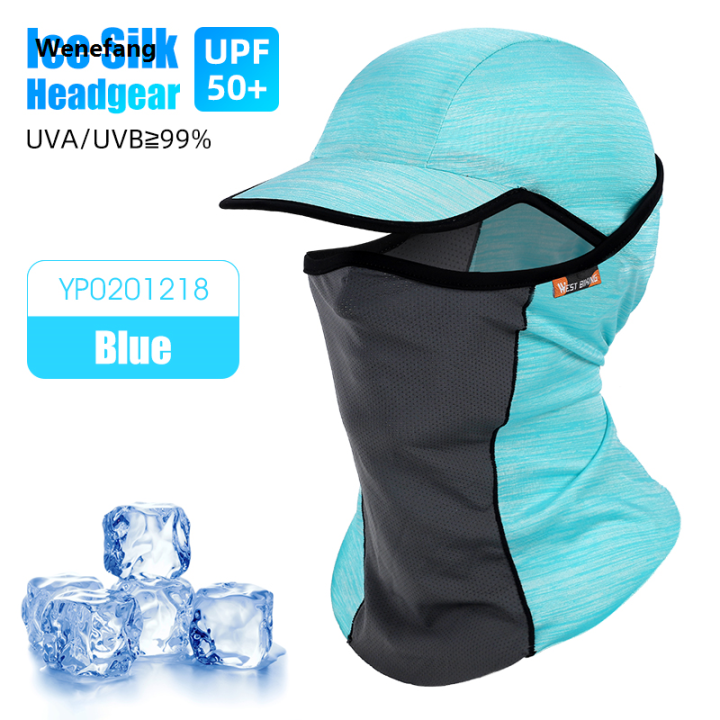 Wenefang WEST BIKING NEW Cycling Hat Summer Cool Breathable Motorcycle Helmet Inner Cap Fishing Bike Anti-UV Ice Silk Balaclava Headwear