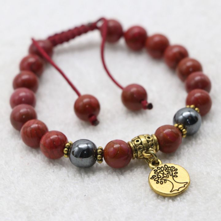 Red%20Jasper%20Stone%20Wrist%20Mala%20Bracelet%20with%20Hematite%20and%20Tibetan%20Mantra,%20Root%20Chakra%20Healing%20and%20Energy%20Balance%20-%20Image%206
