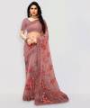 Fabdale Red Embroidered Net Bollywood Saree | Party & Festive Wear (PATL-001). 