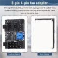 3-Pin 4-Pin Fan Adapter PWM PC Case Cooling Fan Hub 8-Way Splitter 12V Speed ​​Controller with 6-Pin Power Port. 