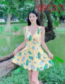 Floral Printed Casual Swimming Costume for Women. 