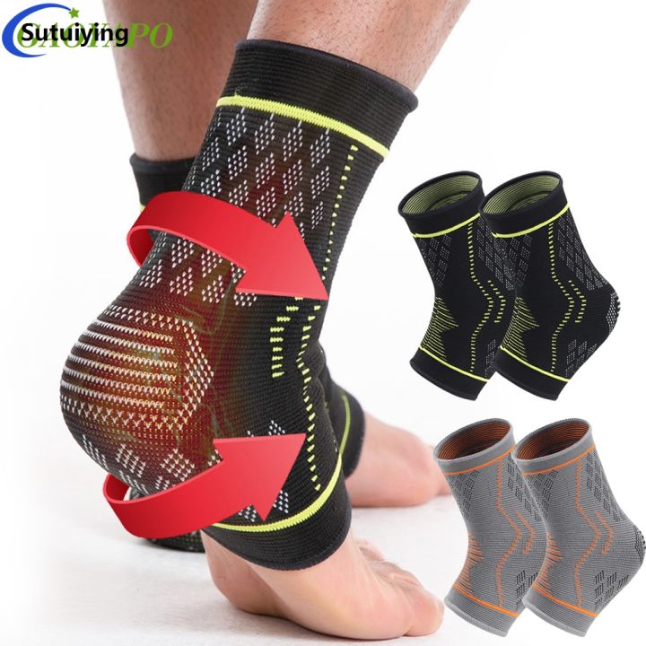 Sutuiying 1Pair Breathable Lightweight Ankle Brace Compression for Running,Basketball,Football,Hiking- High Quality Arch Support Joint Pain Relief