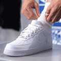 Air Force 1 Full White Premium Sneakers for Men. 