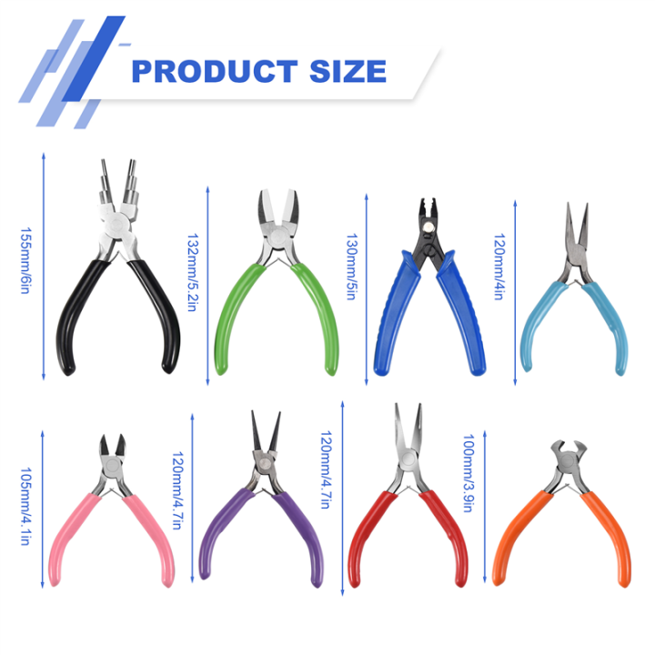 8%20Pieces%20Jewelry%20Making%20Pliers%20Tool%20Kit,%20Needle%20Nose%20Pliers,%20Round%20-%20Image%204