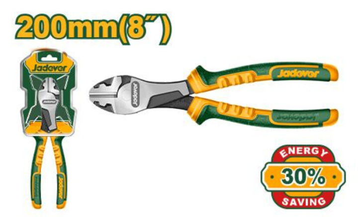 Jadever High Leverage Heavy Duty Diagonal Cutting Pliers Size: 8"/200mm JDPL7718