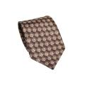 Brown Color Polyester Floral Pattern Design Ascot Neck Tie For Men. 