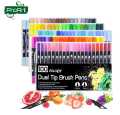 ProArt Dual Tip Brush Pen, Set Of 100 (Brush Tip & Fine liner Tip 0.4MM). 