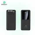 Green Turbo-20 Powerbank 20000mAh | 22.5W PD Fast Charging | Multiple Ports | Digital Display | Six Months Warranty | Dual USB Ports | Triple USB Output | Black & White. 