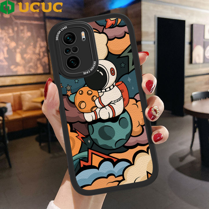 UCUC%20for%20Redmi%20K40%20/%20K40%20Pro%20/%20Xiaomi%20Poco%20F3%20/%20Mi%2011x%20Back%20Cover%20Star%20Moon%20Astronaut%20Soft%20PU%20Leather%20Phone%20Cases%20-%20Image%202