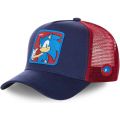 Spot High Quality Sonic Anime Snap Button Cotton Baseball Cap Men's Women's Hip Hop Mesh Truck Cap. 
