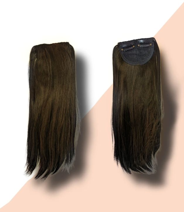 12%20Inches%20Clip%20In%20Hair%20Toupee%20Brown/%20Hair%20Patch/%20Hair%20Topper%20For%20Women%20-%20Image%207