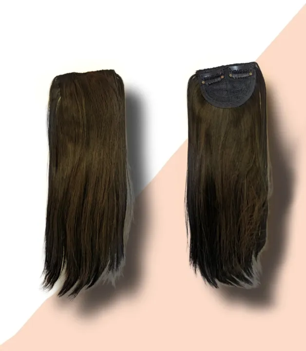 12%20Inches%20Clip%20In%20Hair%20Toupee%20Brown/%20Hair%20Patch/%20Hair%20Topper%20For%20Women%20-%20Image%207