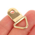 100Pcs Golden Silver Triangle D-Ring Hanging Picture Oil Painting Photo Mirror Frame Wall Hooks Cross Stitch Hook Accessories. 