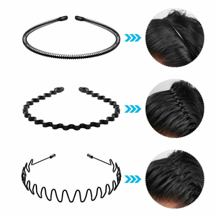 Unisex%20Metal%20headband%20Trendy%20Black%206pcs%20set%20Waved%20headband%20Men's/women's%20Wave%20style%20Spiral%20hairband%20for%20Sports%20Gym%20Outdoor%20activities%20Fashion%20accessory%20Hair%20styling%20-%20Image%206