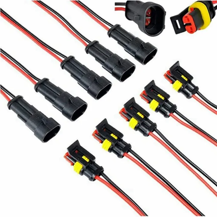OUMERY%2010%20Pair%202%20Pin%20Way%20Waterproof%20Electrical%20Wire%20Connector%20Plug%20Set%20Car%20Connectors%20with%20Cable%20for%20Motorcycle,%20Scooter%20Marine%20-%20Image%205