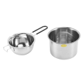 fasdaga 2X Double Boiler Pot Set Stainless Steel Melting Pot with Silicone Spatula for Melting Chocolate,Soap,Wax,Candle Making. 