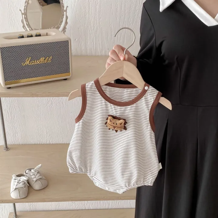 2025%20spring%20baby%20cotton%20thin%20sleeveless%20one-piece%20ha%20coat%200-3%20years%20old%20baby%20Korean%20version%20fashion%20-%20Image%206