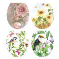 Linman WC Pedestal Pan Cover Sticker Toilet Stool Commode Sticke r Home Decor Bathroon Decor 3D Printed Flower View Decals. 