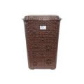 Plastic Square Shape Laundry Basket Organizer With Lid. 