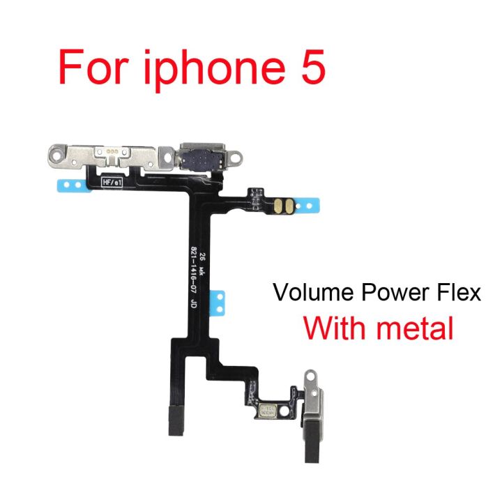 Power%20Flex%20Cable%20For%20iPhone%205G%205C%205S%20SE%206%206s%207%208%20Plus%207G%208G%206G%20Mute%20&%20Volume%20Button%20Switch%20Key%20Power%20Flex%20Cable%20With%20Metal%20Parts%20-%20Image%209