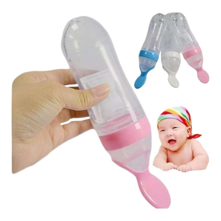 Baby Spoon Feeder Squirt Bottle (Color may vary)
