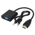 HDMI (Male) to VGA (Female) Converter Adapter with Audio. 