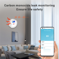 1 PCS Tuya Wifi Carbon Monoxide Detector with LCD Display 70DB Alarm Sound White ABS CO Gas Sensor Home Security Protection Smart Life. 