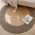 NAMUNY Japanese Style Woven Carpet Round Floor Mat Simple Coffee Table Mats Bedroom Living Room Sofa Floor Rugs(S). 