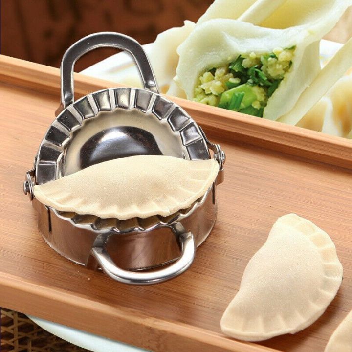 Momo Maker | Dumpling Maker 1 Pc Stainless Steel | Kitchen Dumplings Maker Ghughra Mould | Gujiya Maker Dough Press Mould Wrapper | Dough Cutter For Kitchen By Godam Online