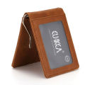 High Quality Yunshuo credit card clip money slim leather men's RFID bifold wallet front pocket holder. 