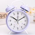 Alarm Clock Twin Bell Metal Desk Table Analog Clock Silent with Night Light for Home Office - Clocks |. 