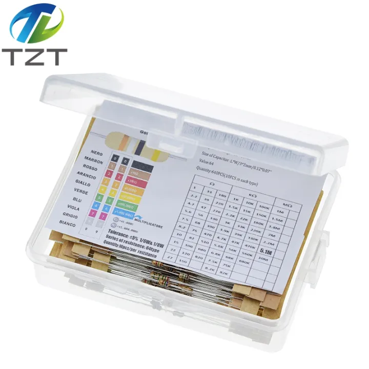 1/8W%205%25%20640pcs%2064%20Values%201R%20-%2010MR%200.125W%20Carbon%20Film%20Resistor%20Assorted%20Kit%20Set%20-%20Image%203