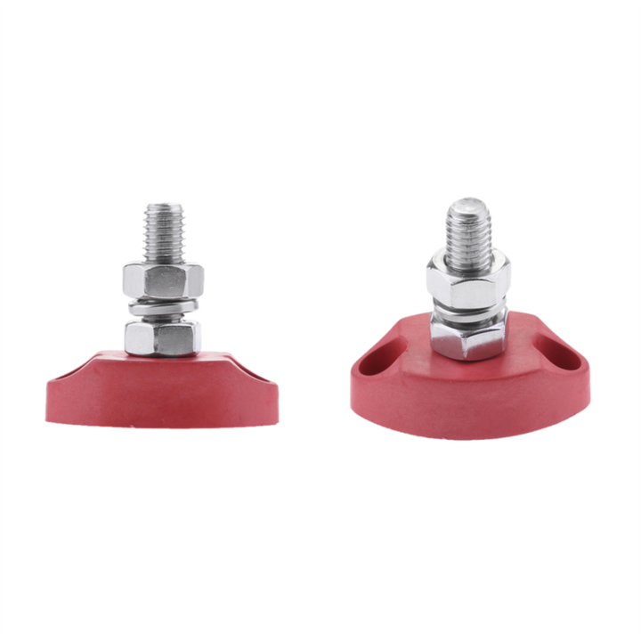 NCANRUI%204Pcs%20DC%2012V%20Bus%20Bar%20Terminal%20Block%20-%201/4%20Inch%206mm%20Positive%20Insulated%20Single%20Stud%20Power%20and%20Ground%20Junction%20Post%20-%20Image%204