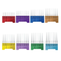Stainless Steel Metal Combs Set 8-Colors for Professional Animal Clipper Guide Attachment for Pet Dog Cat Horse. 