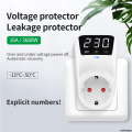 LufanshopHigh Quality New Adjustable Voltage Protector Socket AC 230V 16A Automatic Power Surge Protector EU Plug Socket Under Overvoltage Protection. 