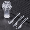200pcs Mini Clear Plastic Spoons Disposable Flatware For Jelly Ice Cream Dessert CVFHHH. 