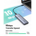 UGREEN M.2 NVME PCIe SATA SSD Enclosure USB-C Gen 2 10Gbps. 