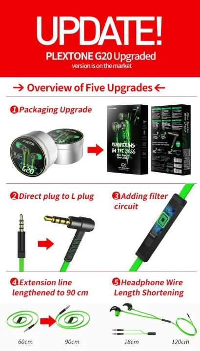 PLEXTONE%20G20%20Gaming%20Magnetic%20Noise-Cancellation%20Memory%20Foam%20Earphone%20Earphone%20With%20Mic%20-%20Image%203