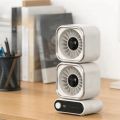 Cordless Rechargeable Battery Portable Mini Circulating Fan Digital Speed Display Quiet Operation Desktop Fan Strong Airflow Low-Noise Design Digital Display Fan Personal Cooling. 
