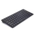 Metal Body Wireless Bluetooth Portable Mini Keyboard Bk 3001- Black. 
