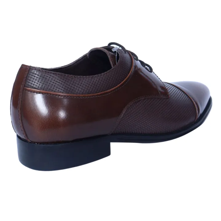 Chocolate%20Leather%20Lace%20Up%20Pattern%20Design%20Black%20Horse%20Formal%20Shoes%20For%20Men%20-%20Image%203