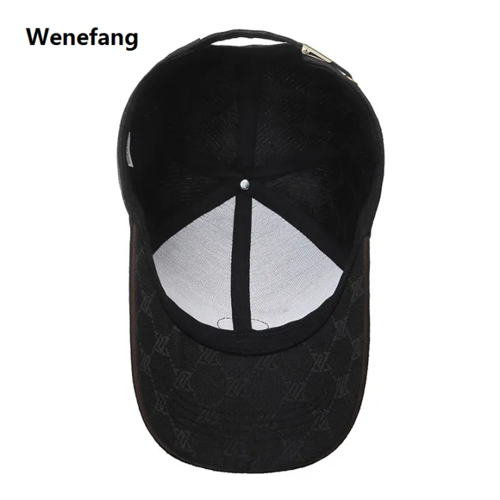 Wenefang%20Disan%20Sa%20Spring%20and%20Summer%20New%20All-over%20Printed%20Plaid%20Hat%20Women's%20Black%20Presbyopic%20Baseball%20Cap%20Men's%20Outdoor%20Sun%20Protection%20...%20-%20Image%204