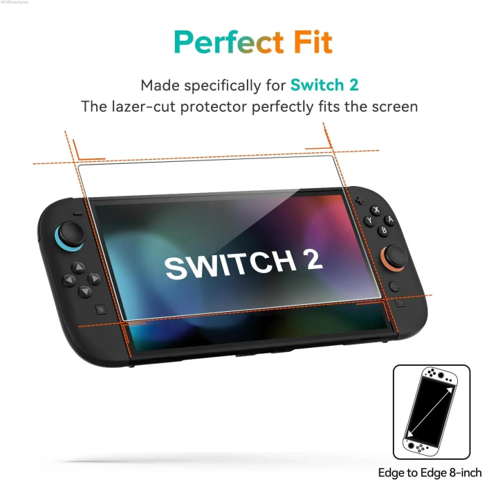 Withoutyou HD OLEDSwitch Nintendo 2 in Tempered Glass 3PCS9HSwitch1 Screen Luxury Protector Transparent Scratch Resistant Protective Glass Film