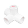 Pvc Three-dimensional Pipe Fittings Three-way and Four-way Right-angle Joint Water Pipe Diy Accessories. 