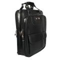 3 in 1 Black Synthetic Leather Laptop Bag. 