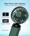 Portable Handheld Personal Rechargeable Fan LED Digital Display 90°Adjustable 4000mAh Rechargeable Fan 3-4 Hour, 5 Speed Wind Mini Aromatherapy Fan for Office Room Table Outdoor Travel. 