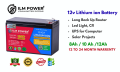 ILM Power 12 volt Battery 10ah Lithium ion for Backup Wifi UPS, Solar, With BMS protection, 18650 Battery Pack, 12v Rechargable battery. 
