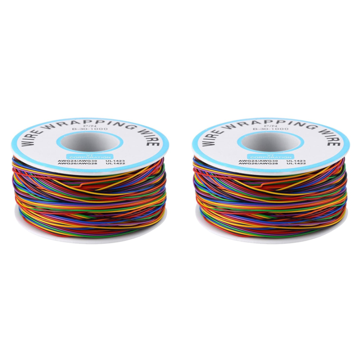 2X Tin Plated Copper Wire,8-Wire Colored Insulation Test Cable P B-30-1000 250M 30AWG Tinned Copper Solid Cable