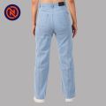 Nepster Light Blue High Rise Stretchable Fancy Straight Jeans For Women. 